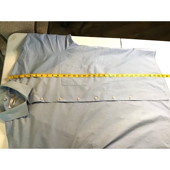 GEOFFREY BEENE-MEN REGULAR FIT BLUE LONG SLEEVE BUTTON-DOWN SHIRT SIZE NECK 17.5 - Picture 7 of 7